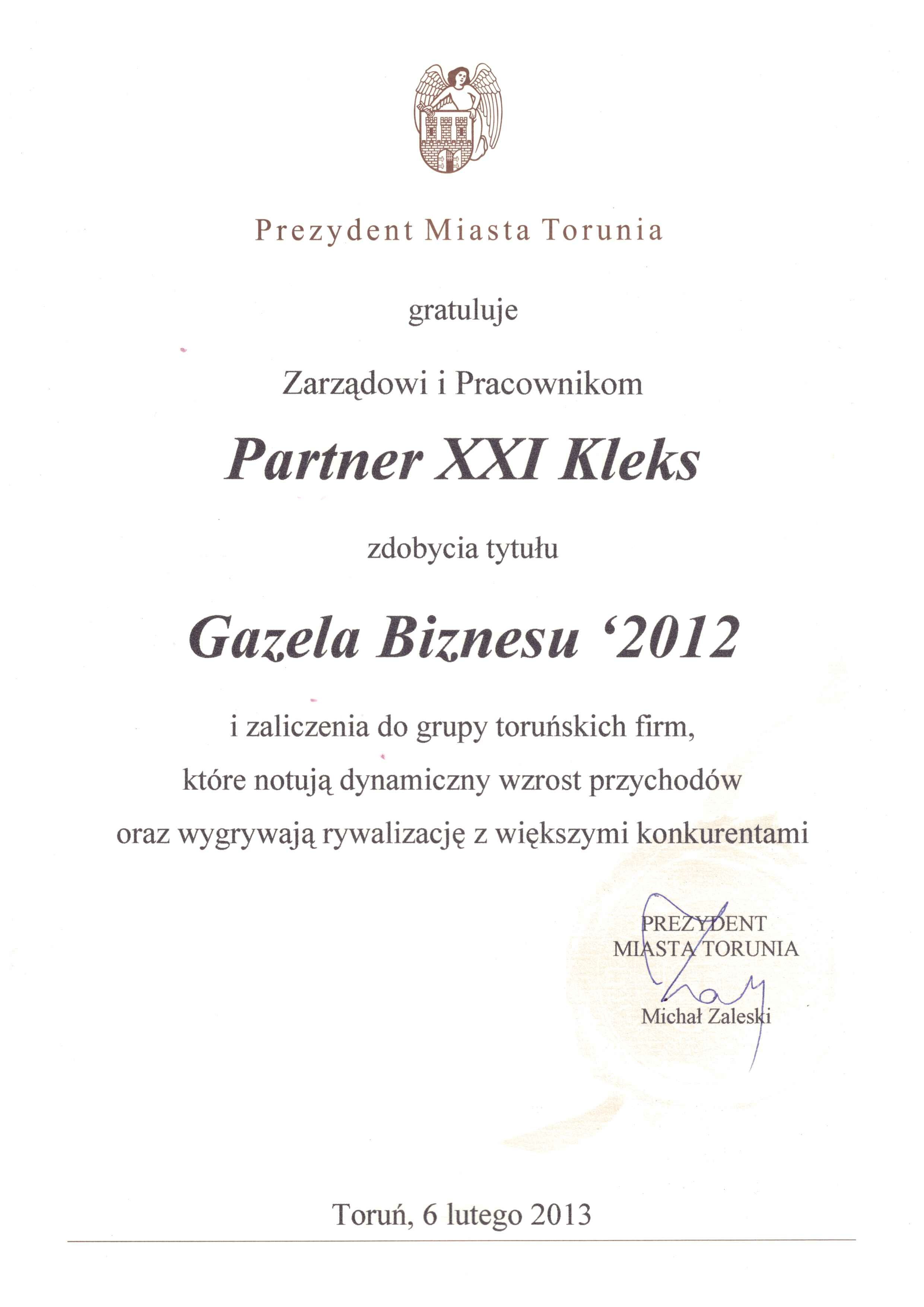 Gazela Biznesu 2012